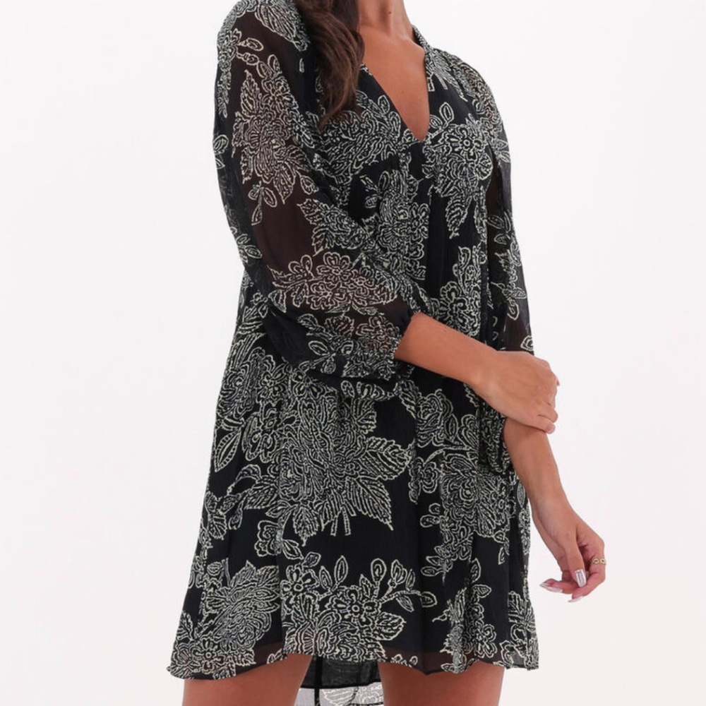 Vanessa Bruno Silk Mini Vogue Dress - Size 38 F